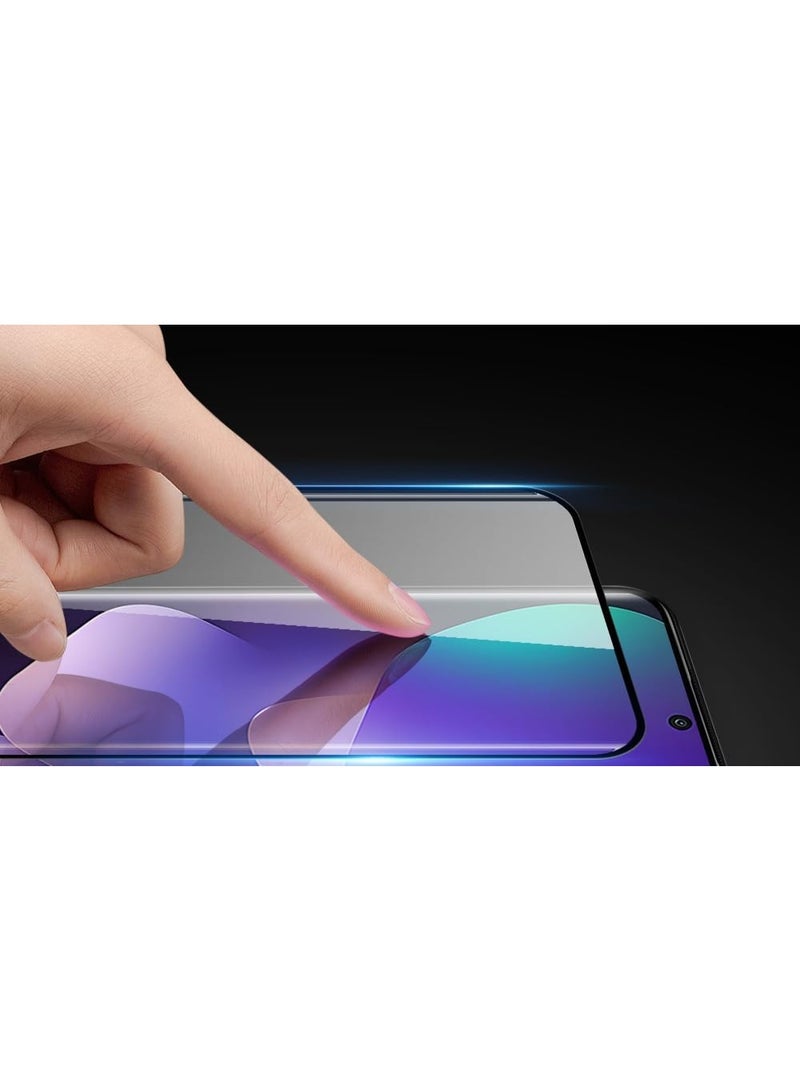 Muzz Full Screen Protector for Redmi Note 15 Pro+ (Global), 3D Curved Tempered Glass Film, Full Glue, Transparent (Redmi Note 15 Pro+) - Image 4